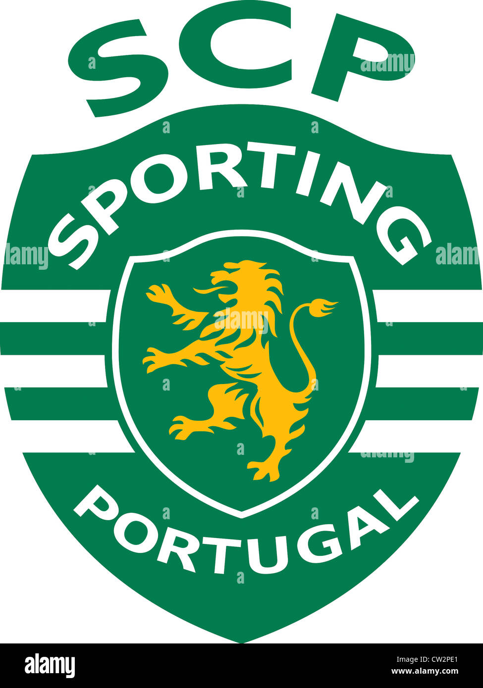 Logo de l'équipe portugaise de football SCP Sporting Lisbonne. Banque D'Images