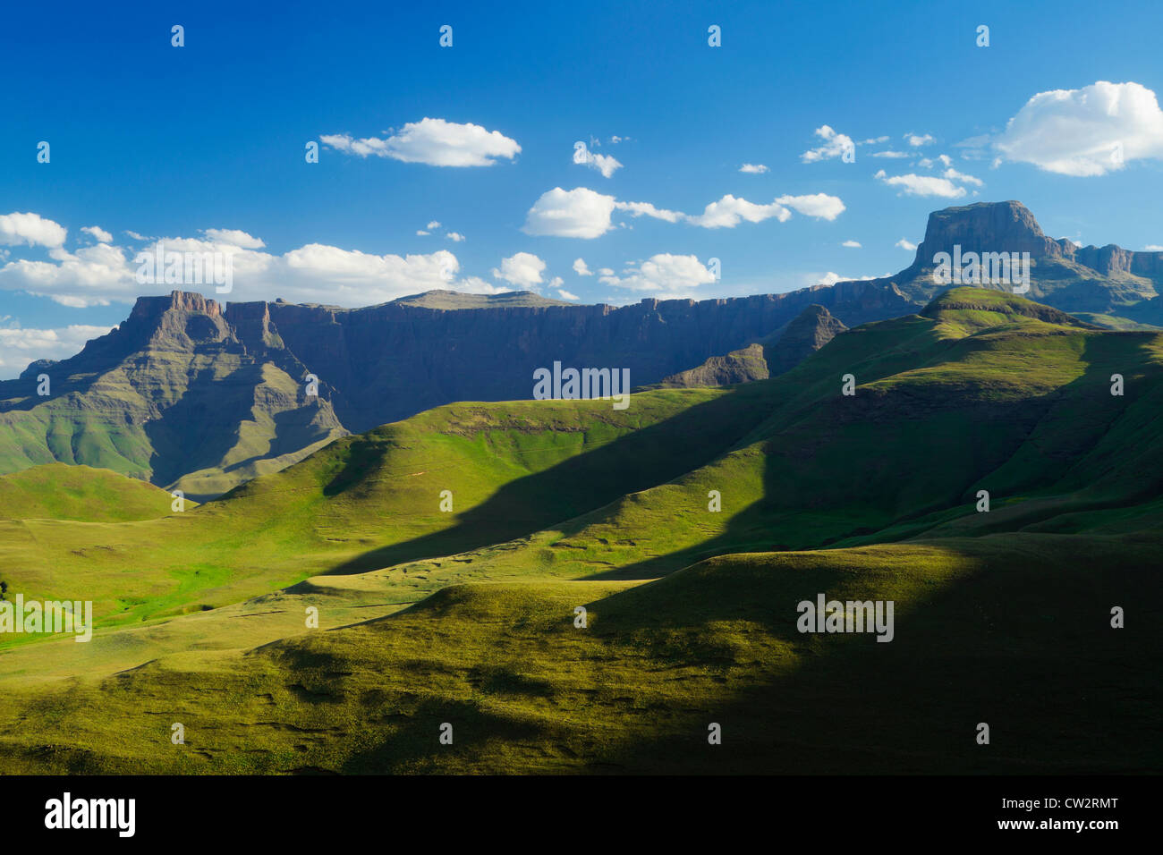 L'amphithéâtre du Drakensberg situé dans le Parc National Royal Natal.Afrique du Sud Banque D'Images