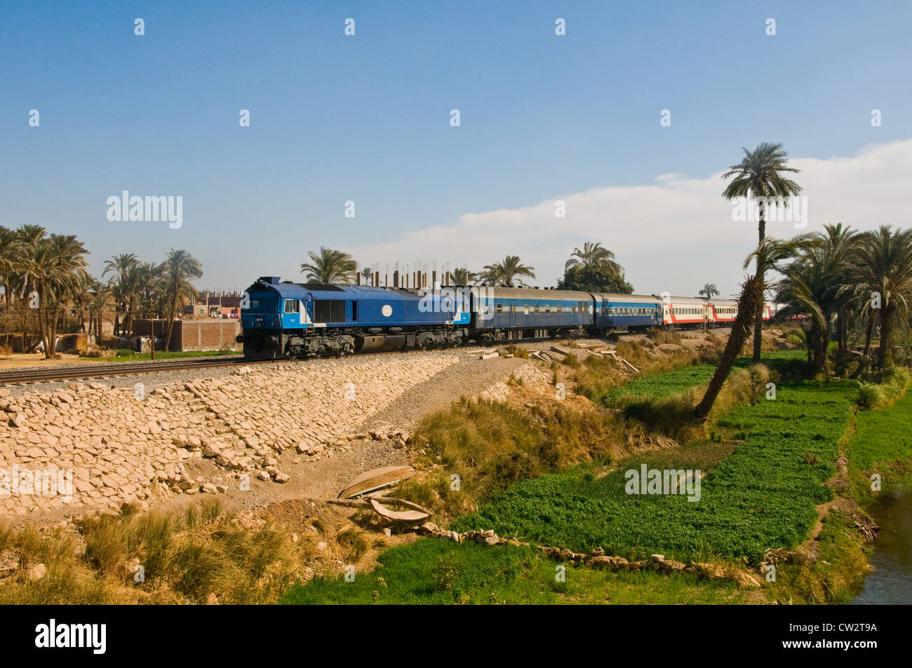 Former le long de la rivière du Nil près de la ville de Theresa Egypte Banque D'Images
