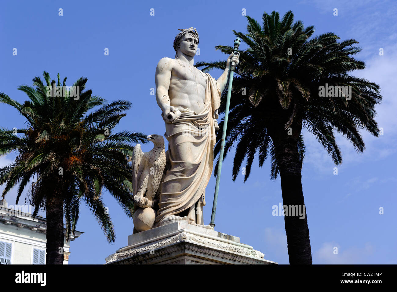 Monument de Napoléon Bonaparte à la Place Saint Nicolas à Bastia, Corse, France Banque D'Images