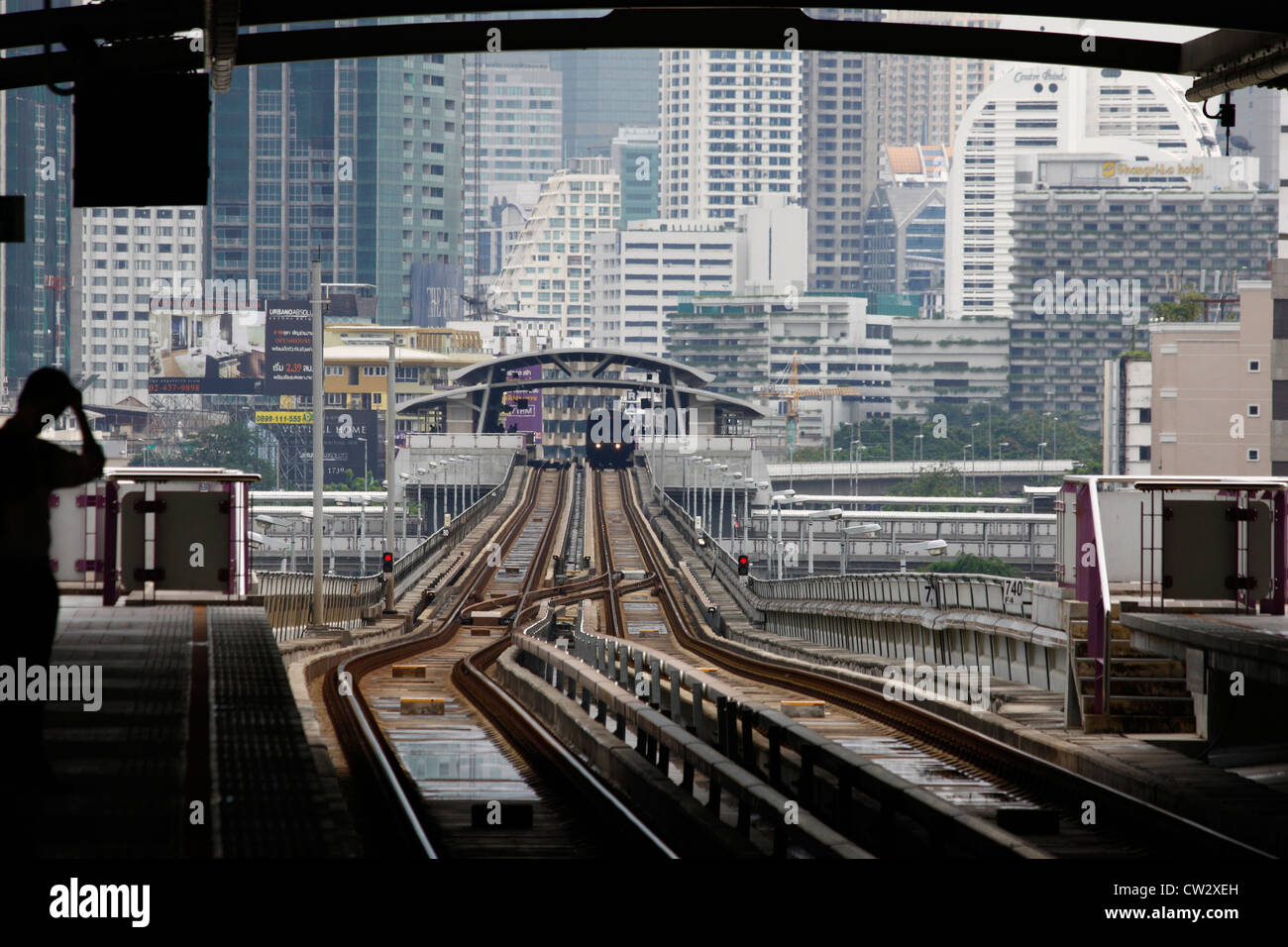 Le Skytrain de Bangkok Banque D'Images