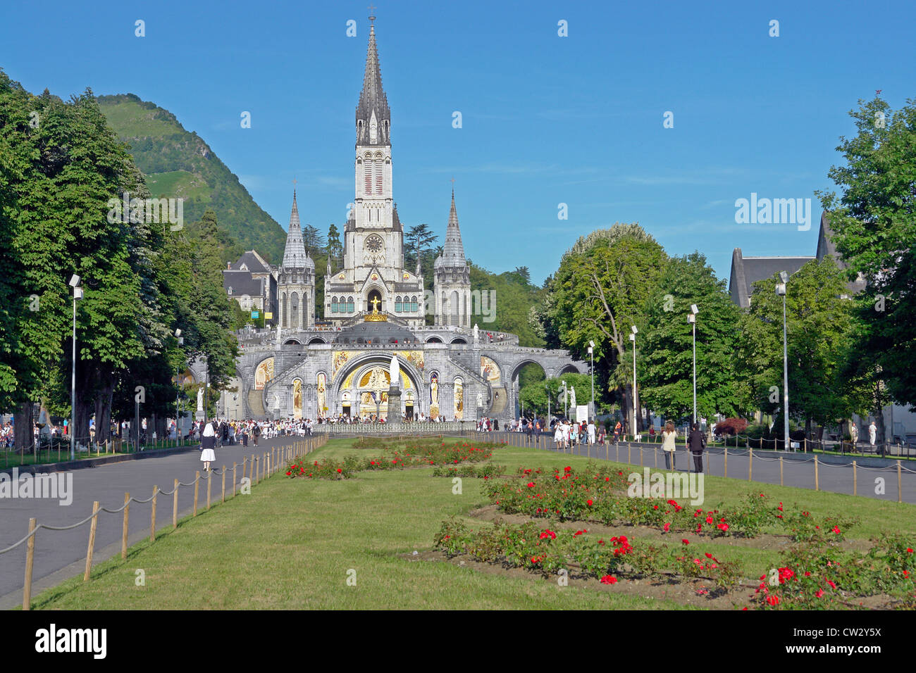 Basilique du Rosaire (Basilique Notre - Dame du Rosaire), Lourdes, Haute-Pyrenees, France Banque D'Images
