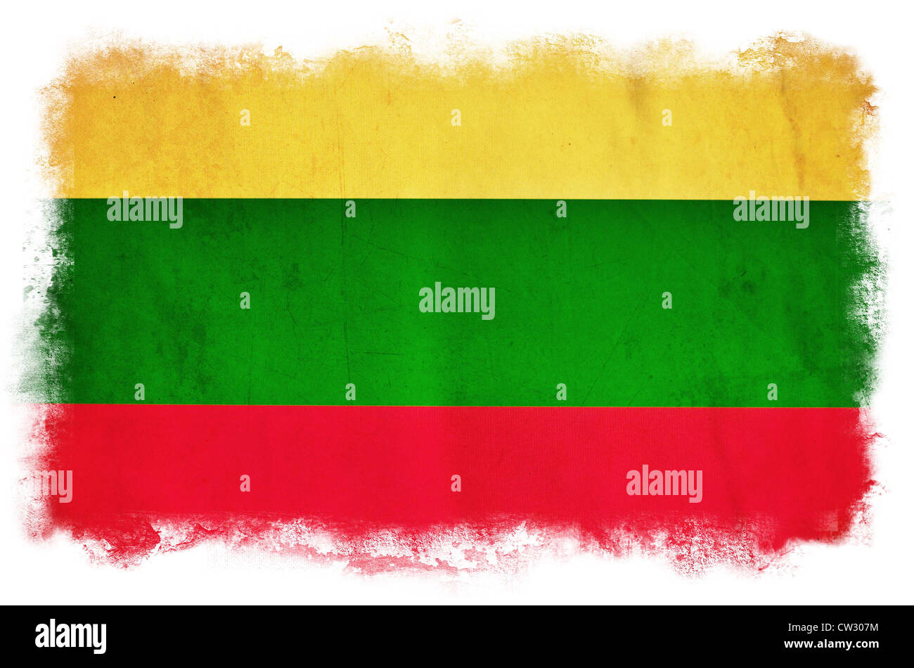 La Lituanie grunge flag Banque D'Images