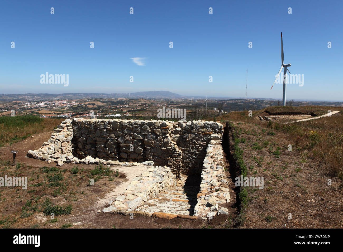 Magazine à Fort Grande, fort numéro 14, sur les lignes de Torres Vedras au Portugal. Banque D'Images