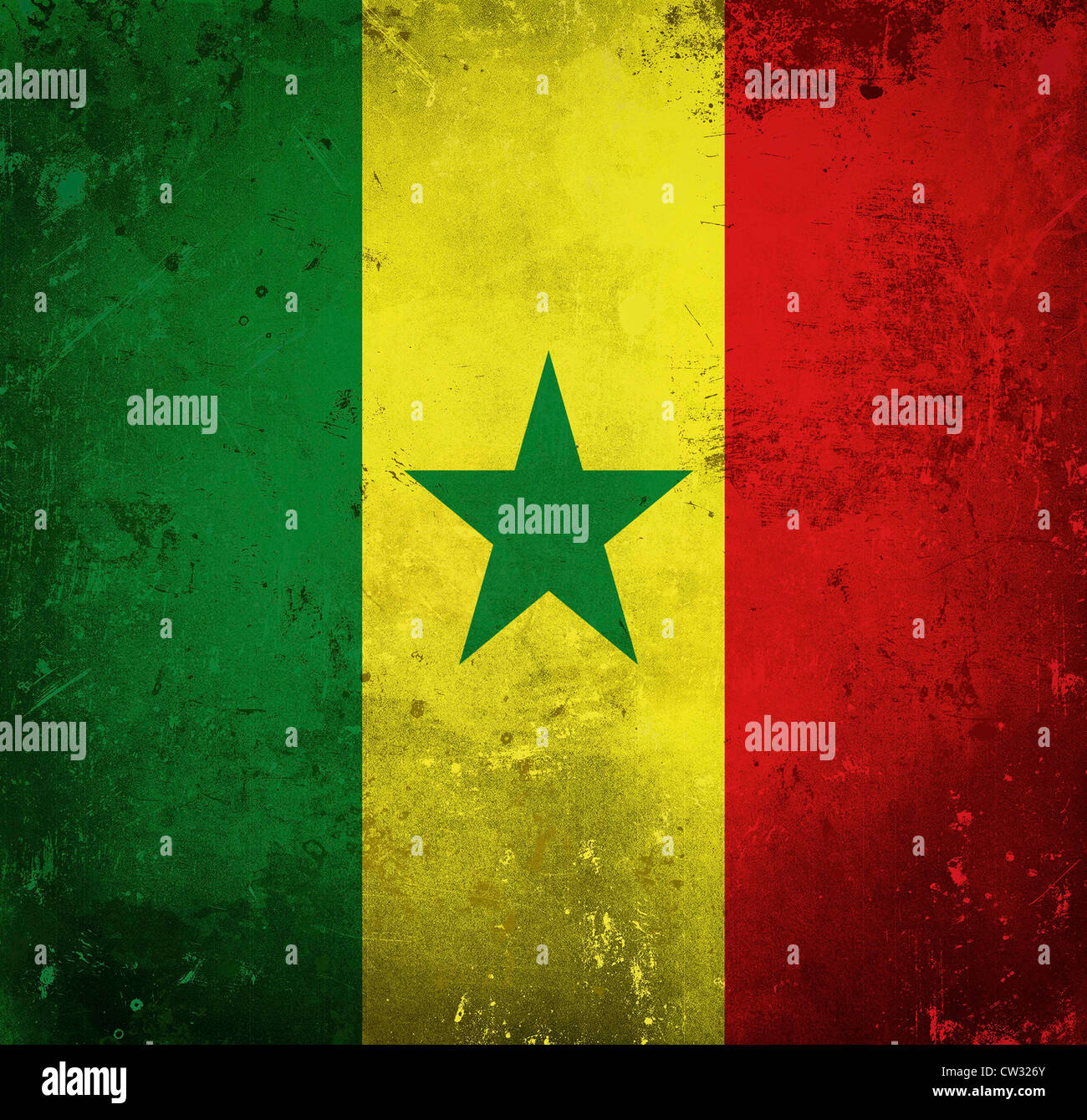 Grunge flag du Sénégal Banque D'Images