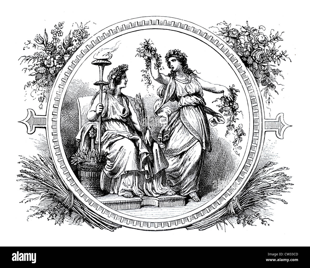 Déméter et Chloris Banque D'Images