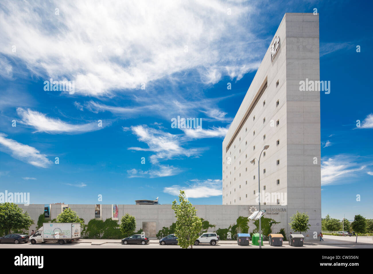 Grenade, Andalousie Espagne Musée de mémoire andalouse par Alberto Campo Baeza. Étage supérieur : : restaurant du célèbre chef Alvaro Arriaga. Banque D'Images