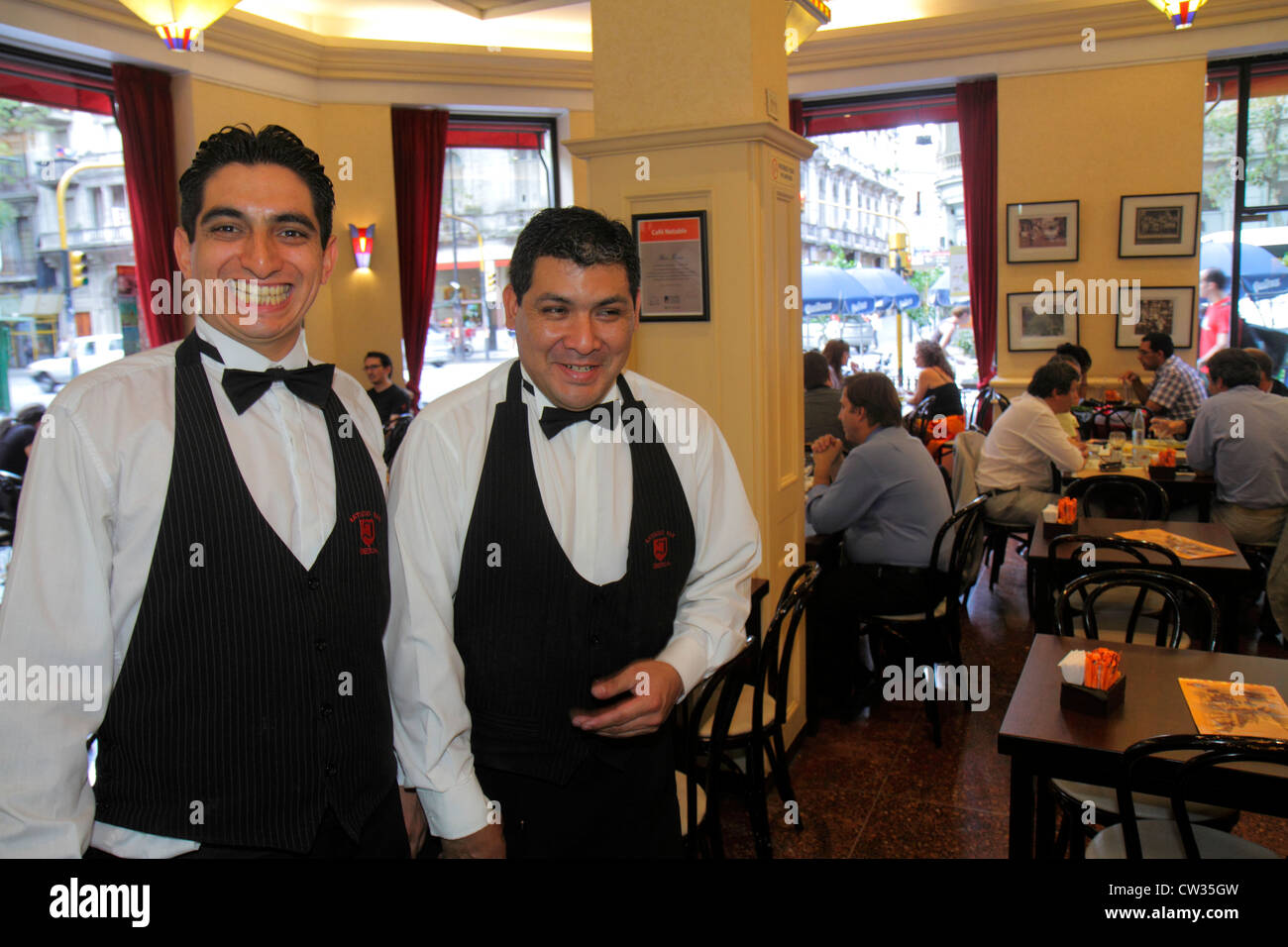Buenos Aires Argentine, Avenida de Mayo, hispanique hispanique Latins Latino Latinos, hispanophone, Bar Iberia, café historique, salle à manger, hispanique Latin Banque D'Images