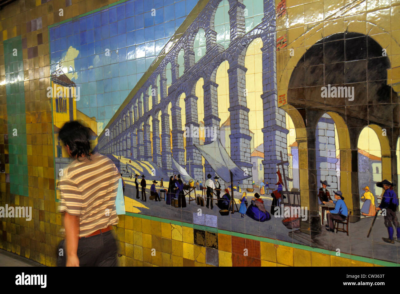 Buenos Aires Argentine,Subte,Metro,Estacion Avenida de Mayo,transports publics,transport en commun,hispanique hispanique Latin Latino Latinos,Espagnol parlant Banque D'Images