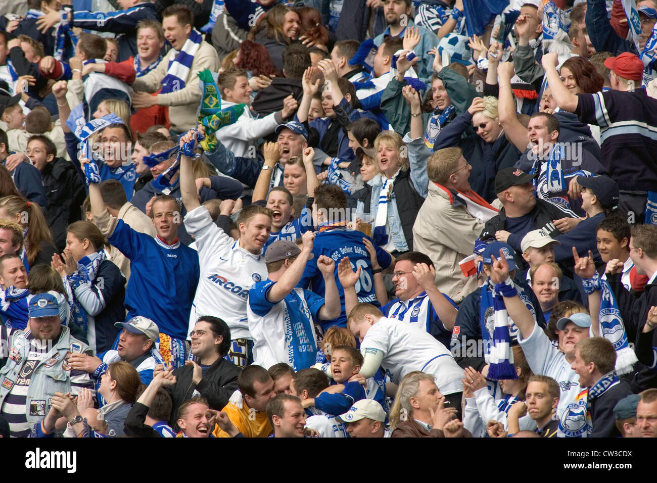 Hertha Berlin, Berlin fans au Stade olympique Banque D'Images