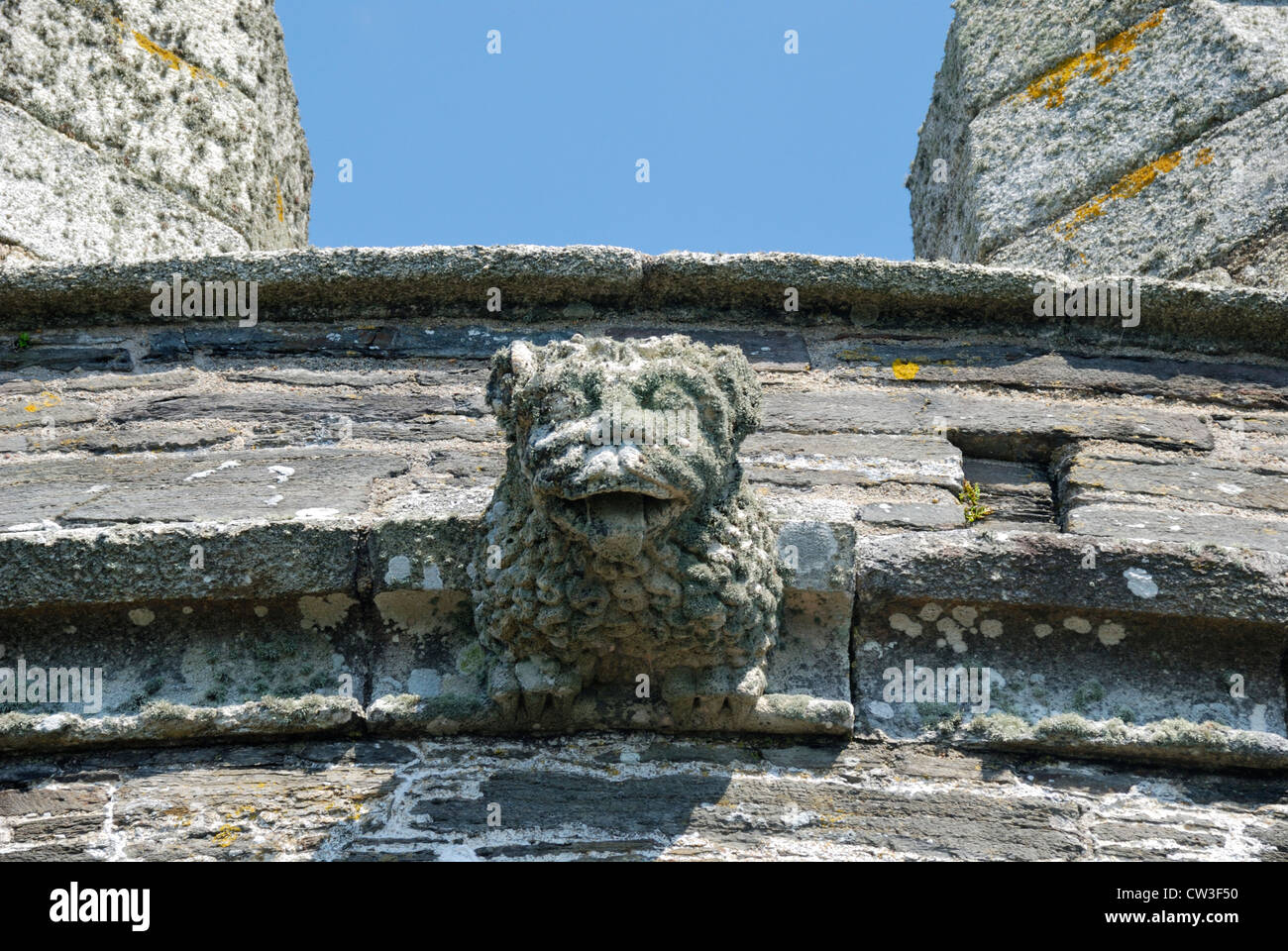 Gargouille à St Mawes Castle, St Mawes, Cornouailles Banque D'Images