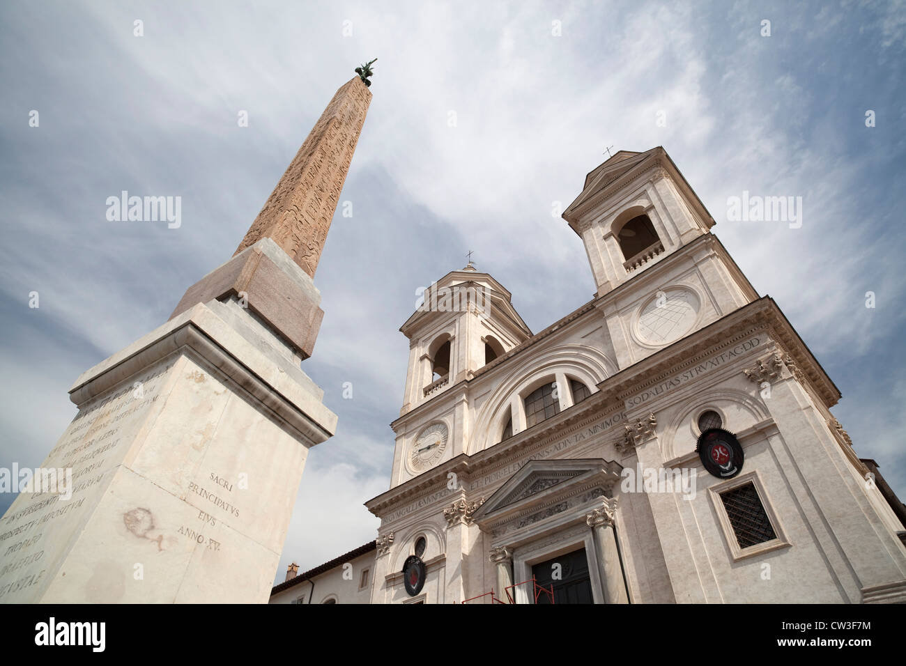 Rome, Italie.Trinità dei Monti. Banque D'Images