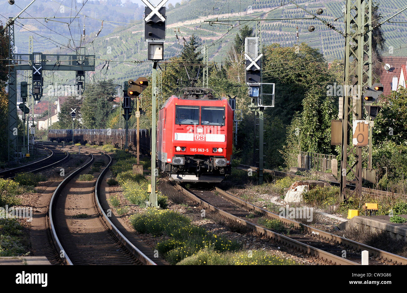 Train de fret de la Deutsche Bahn AG Banque D'Images