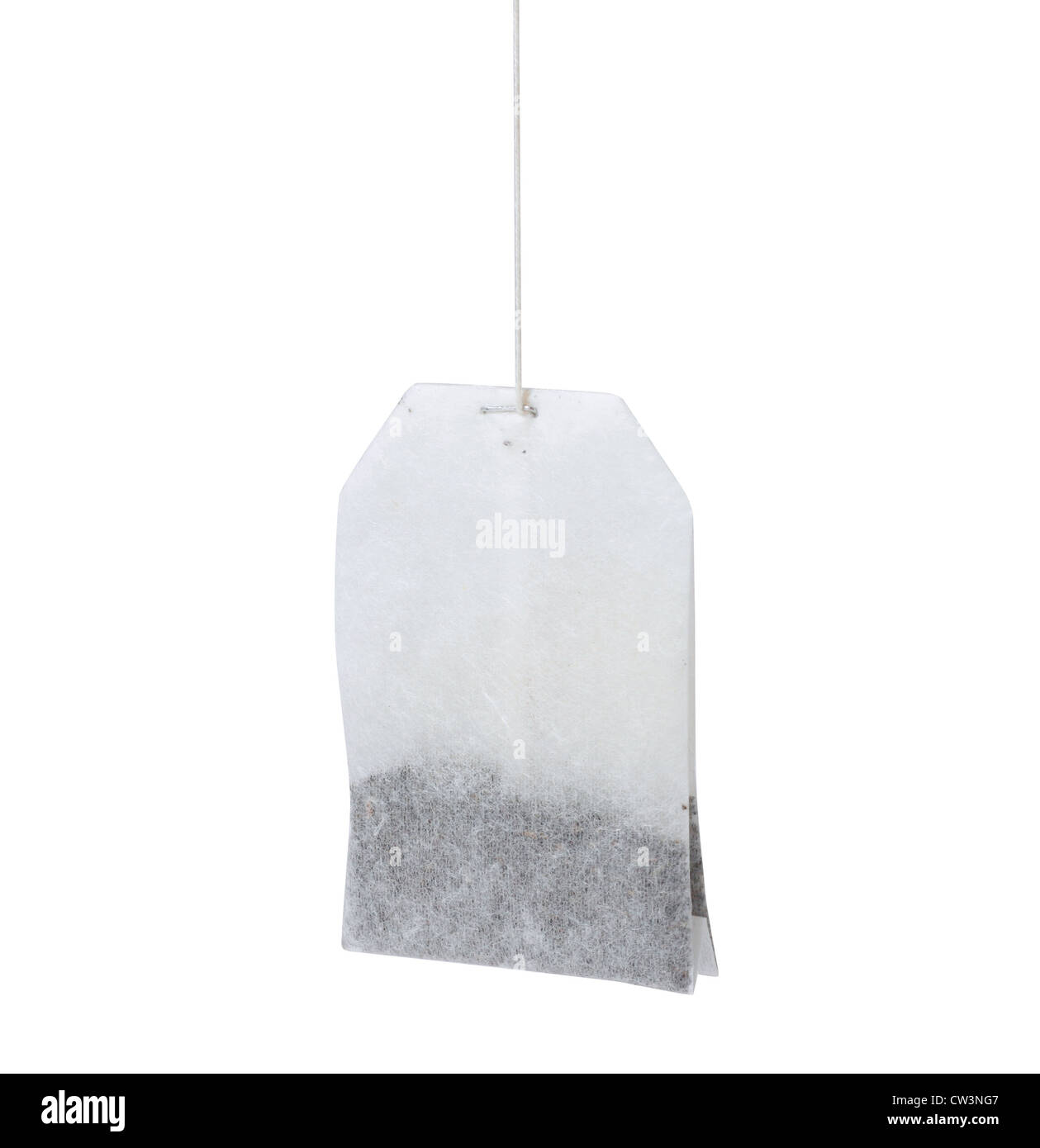 A tea bag isolated on white Banque D'Images