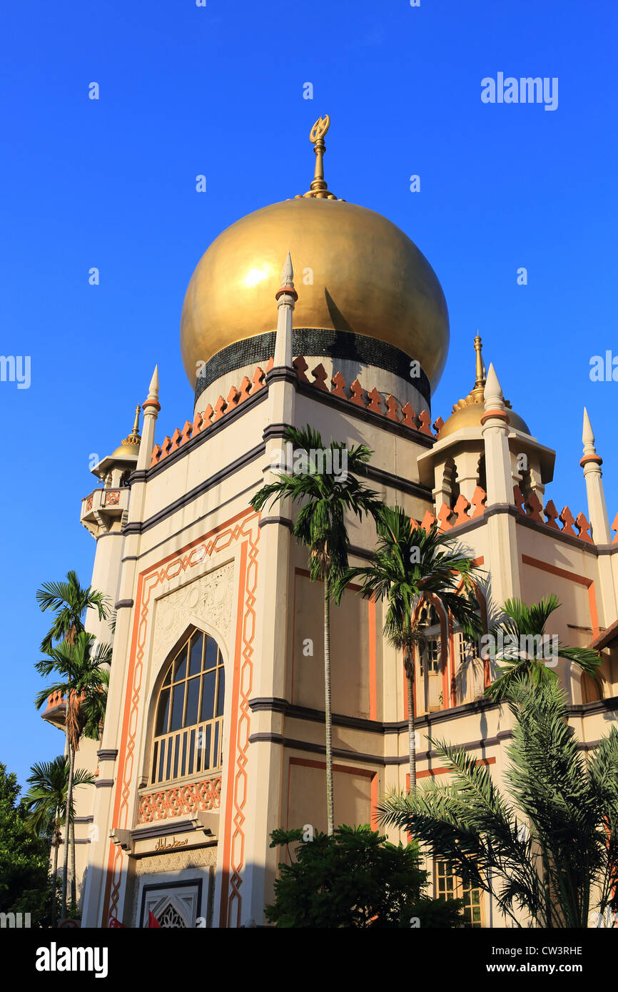La Mosquée Sultan dans le quartier arabe de Singapour Banque D'Images