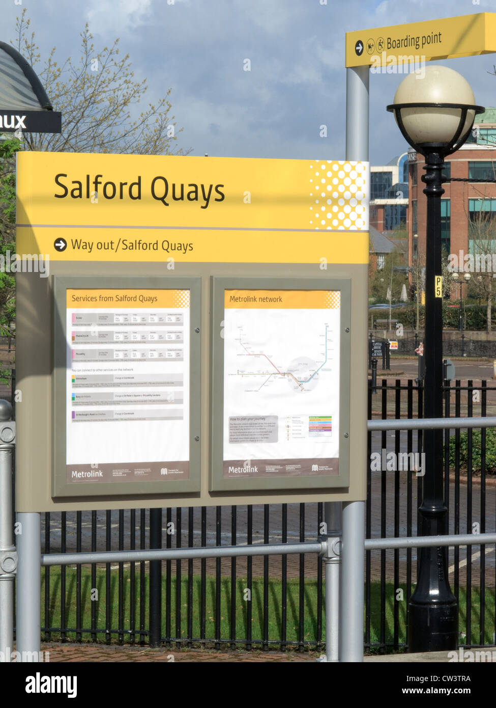 Le Grand Manchester Salford Quays métro Lancashire England Banque D'Images