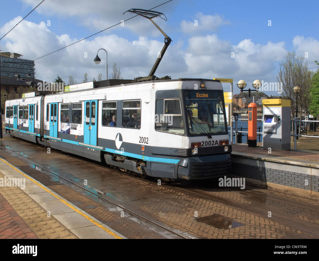Le Grand Manchester Salford Quays métro Lancashire England Banque D'Images