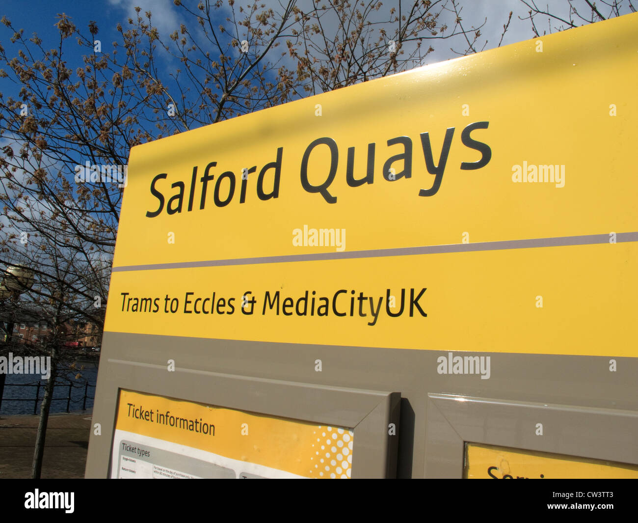Le Grand Manchester Salford Quays métro Lancashire England Banque D'Images