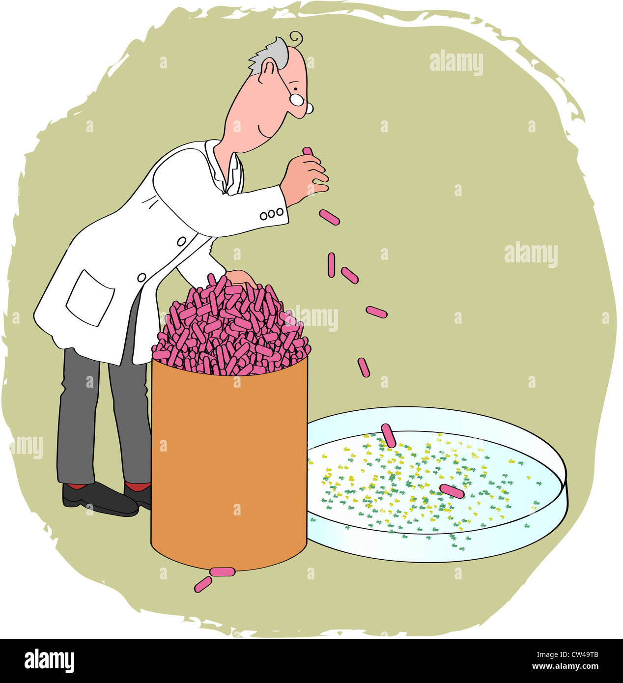 La boîte de pétri, illustration Banque D'Images