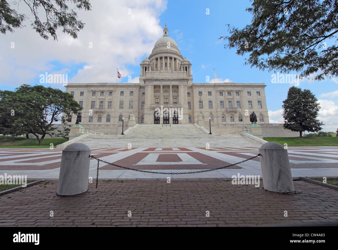 Vue avant de la Rhode Island State House Banque D'Images