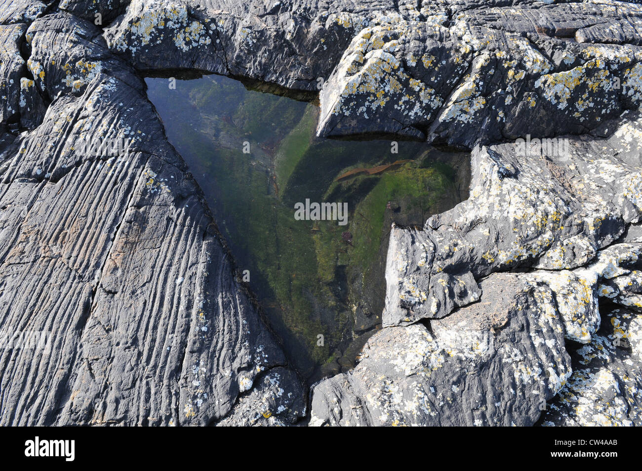 Piscine dans les rochers, Carraroe, Conamara, comté de Galway, Irlande Banque D'Images