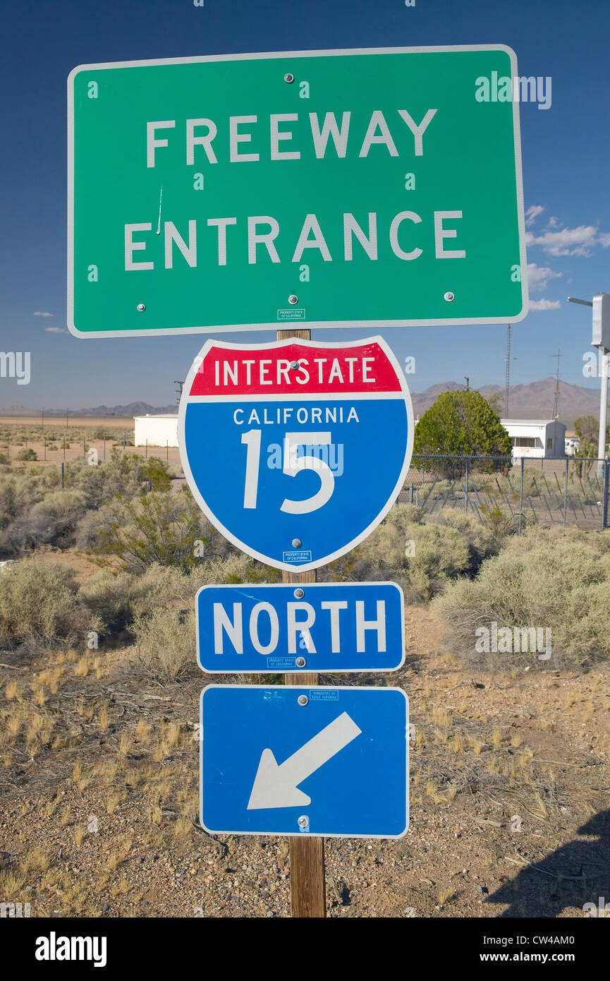 US Interstate 15 route de quitter Las Vegas, NV Banque D'Images