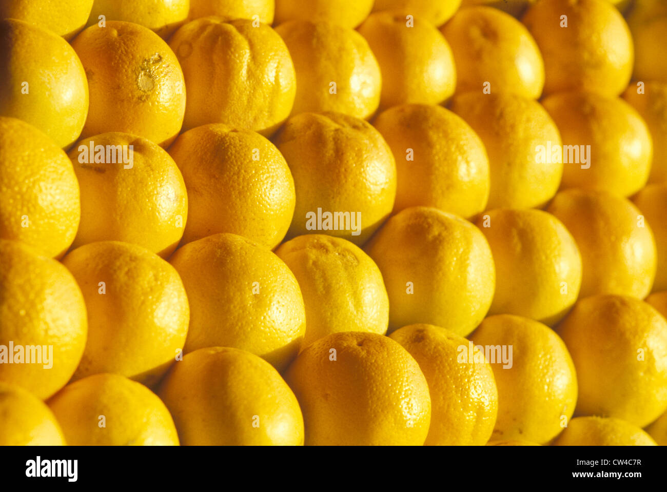 Pile d'oranges à Saint Louis, MO Banque D'Images