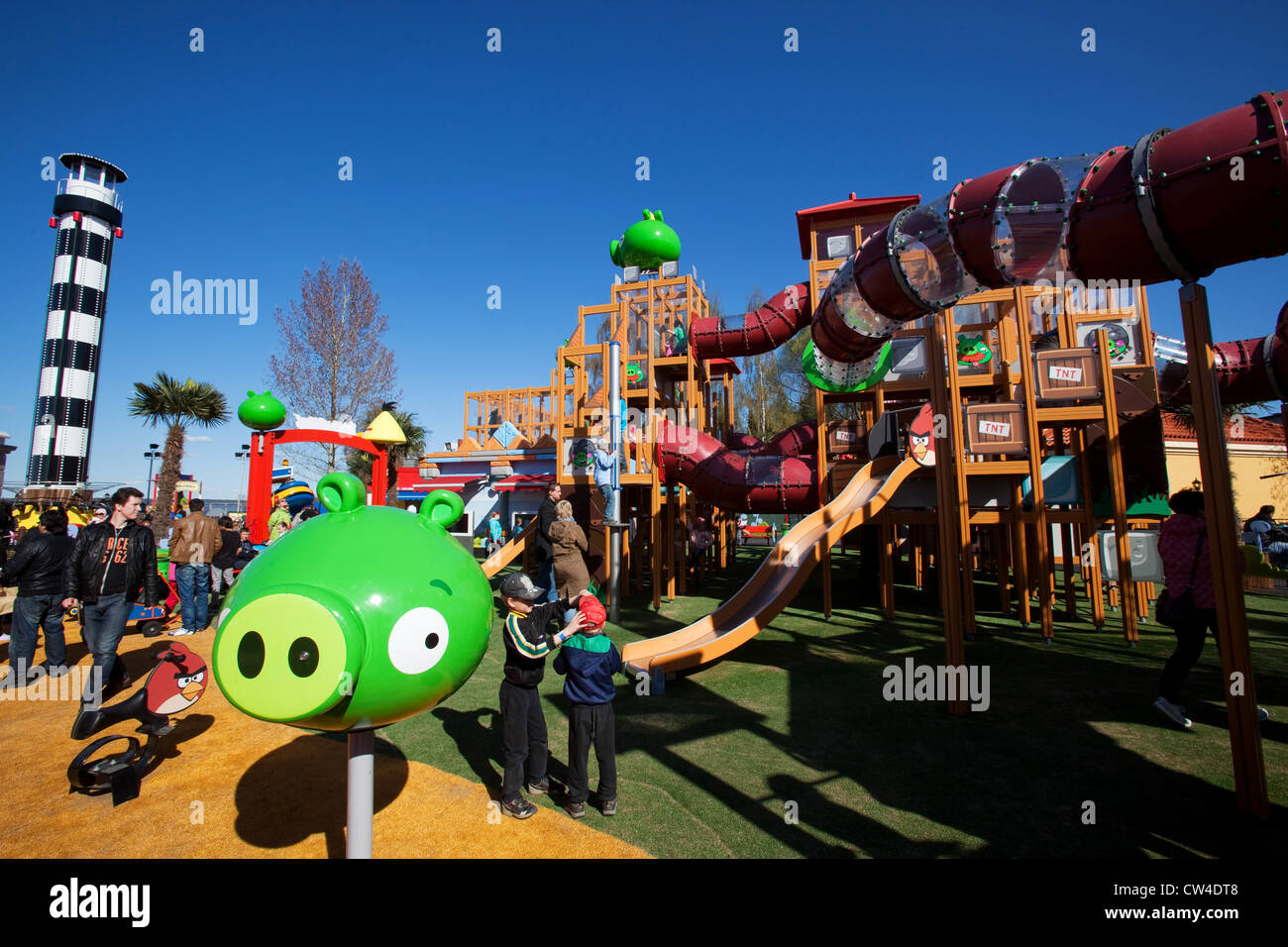Terre d'oiseaux en colère, Särkänniemi, Tampere, Finlande Banque D'Images