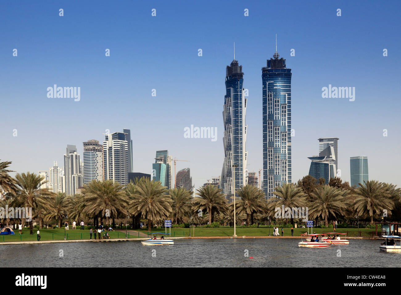 3531. Centre ville de Dubaï de Safa Park, DUBAÏ, ÉMIRATS ARABES UNIS. Banque D'Images