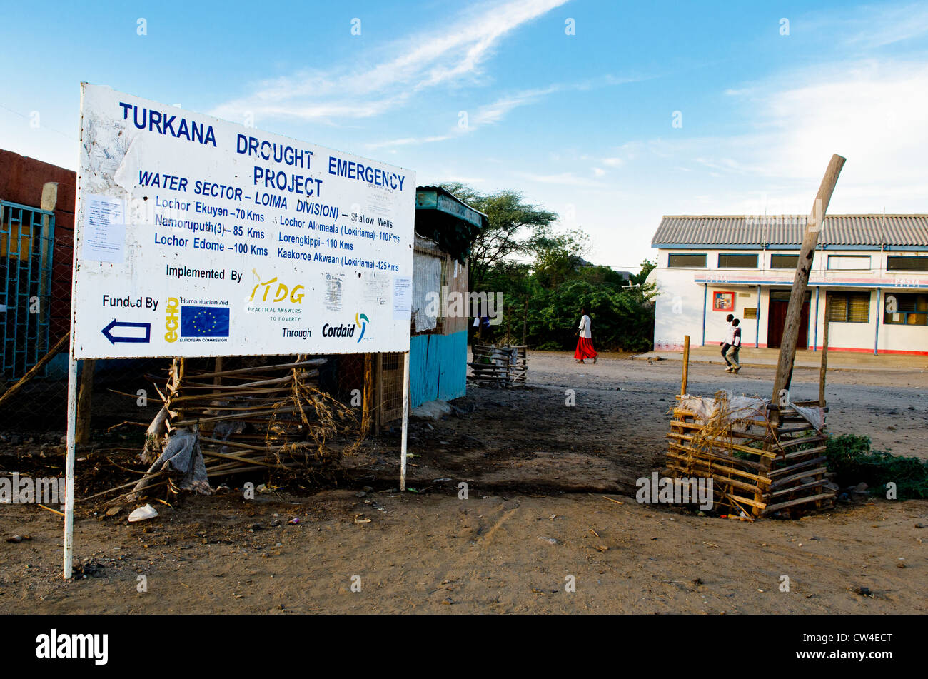 Projet de la sécheresse à Turkana, au nord du Kenya Banque D'Images