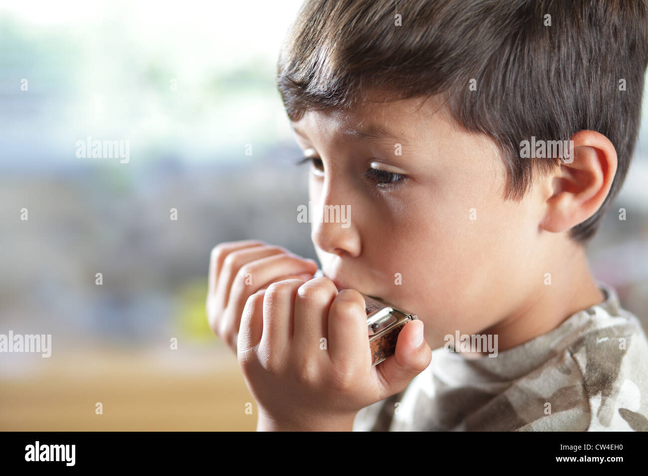 Jouer de l'harmonica Banque de photographies et d’images à haute