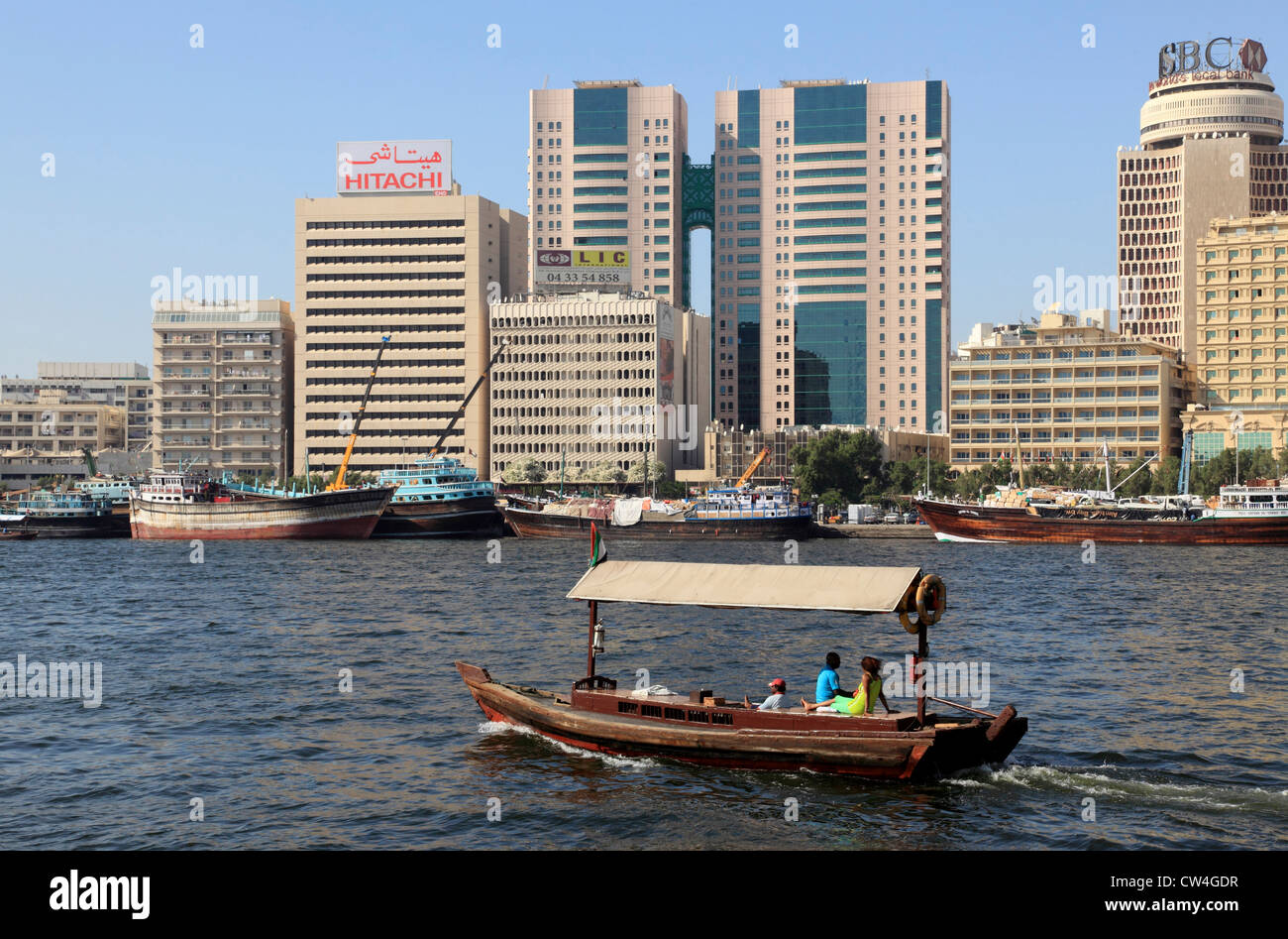 3552. La crique de Dubaï, DUBAÏ, ÉMIRATS ARABES UNIS. Banque D'Images