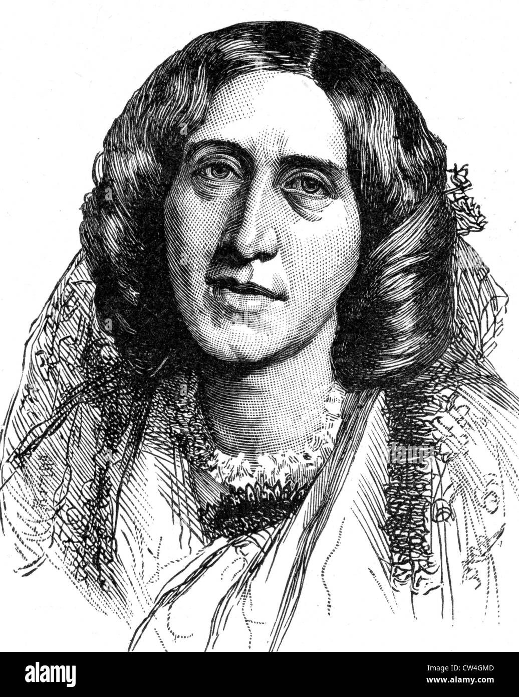 GEORGE ELLIOT (1819-1880), nom de plume de romancière anglaise Mary Ann Evans Banque D'Images