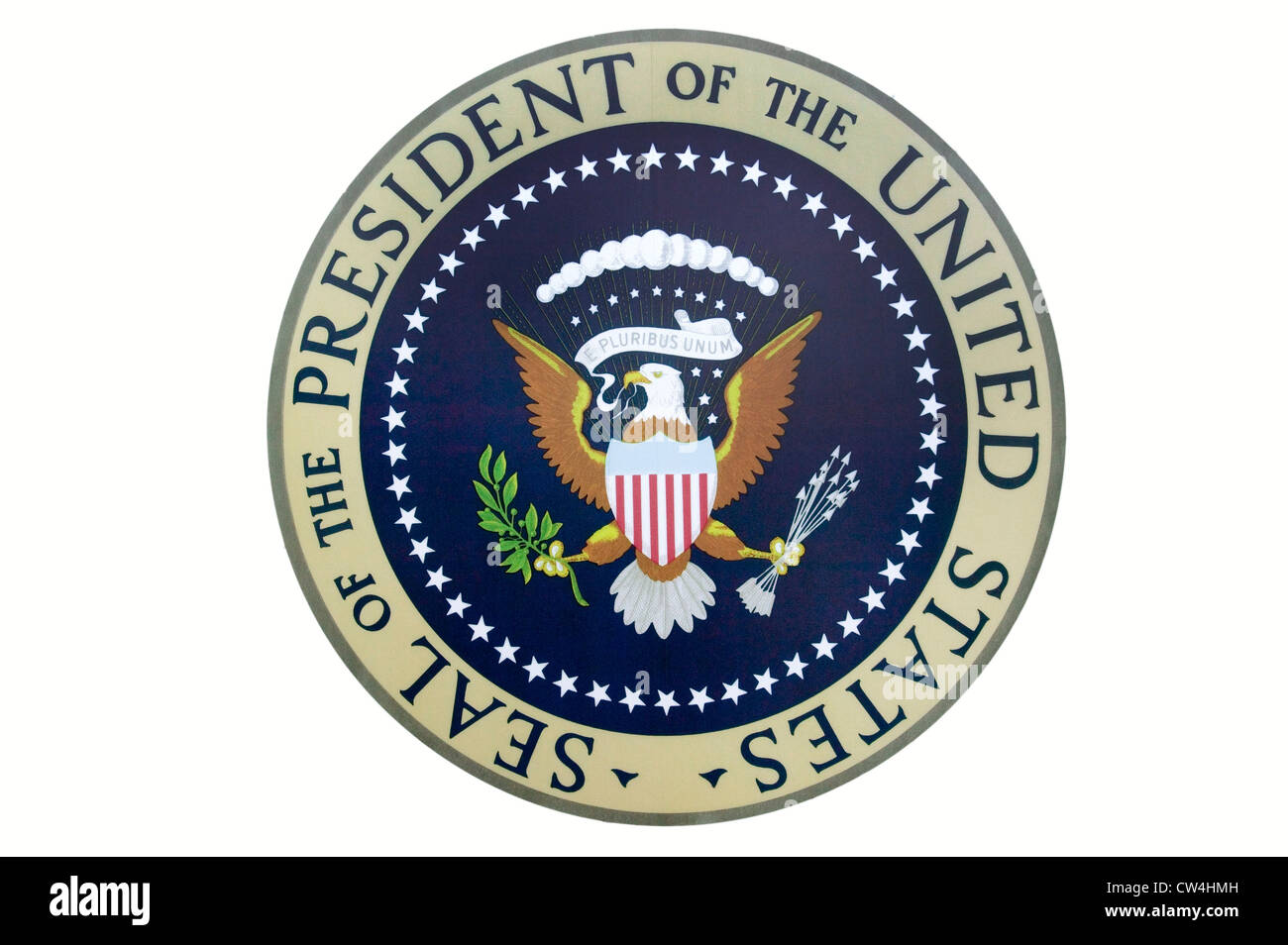 Sceau du président des États-Unis sur l'affichage à la Ronald Reagan Presidential Library and Museum, Simi Valley, CA Banque D'Images