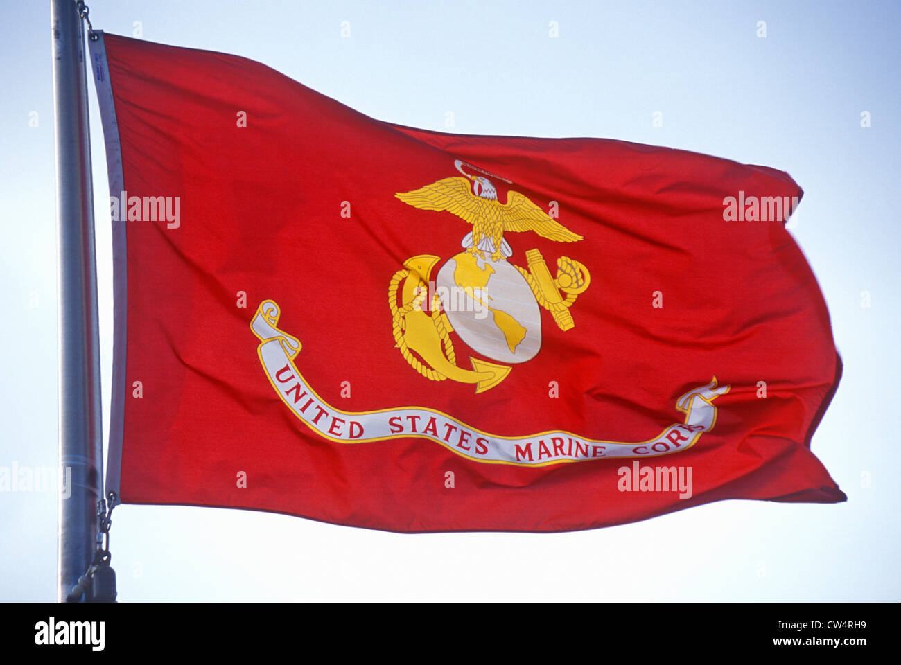 Pour drapeau US Marine Corps Banque D'Images