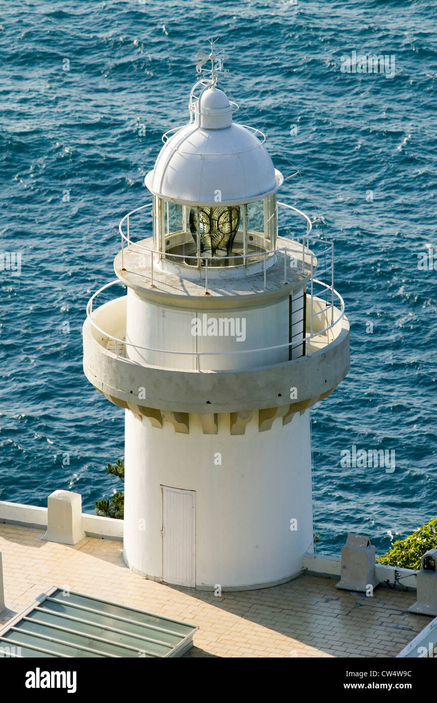 Un phare Donostia-San Sebastian Pays Basque Espagne Euskadi Queen's et côte cantabrique vu de Monte Igueldo Banque D'Images