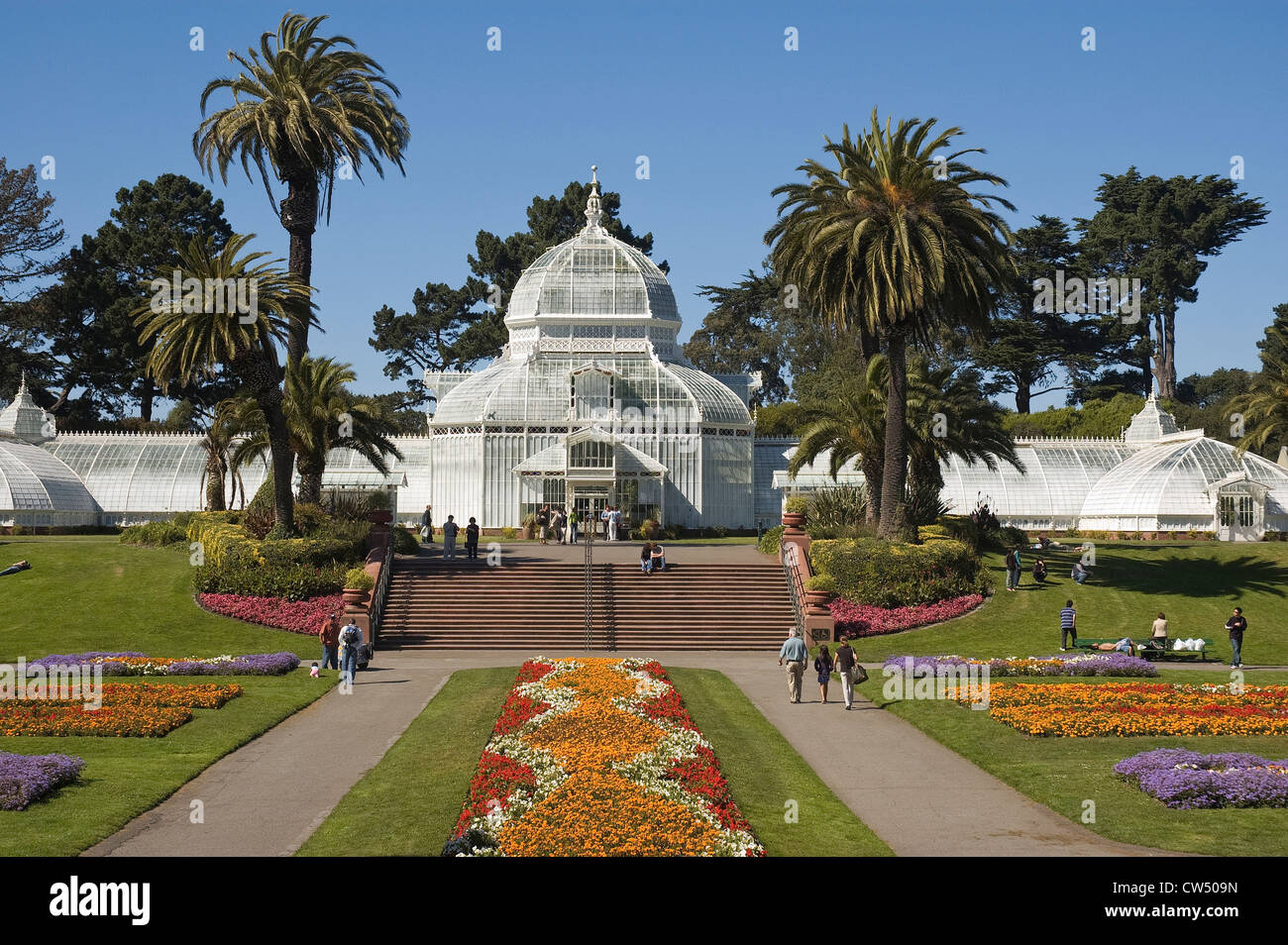 Elk253-X011 California, San Francisco, Golden Gate Park, Conservatoire des fleurs Banque D'Images