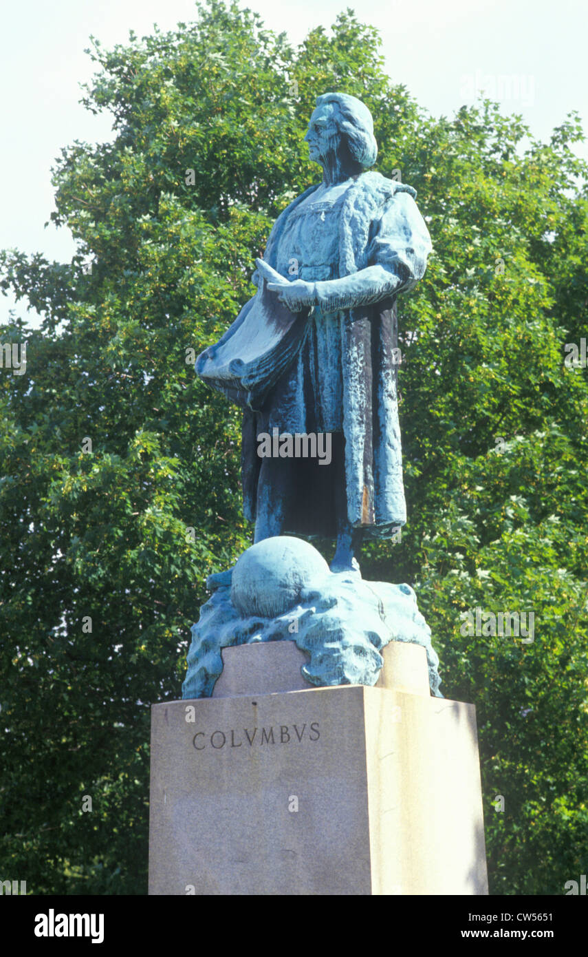 Statue de Christophe Colomb Banque D'Images