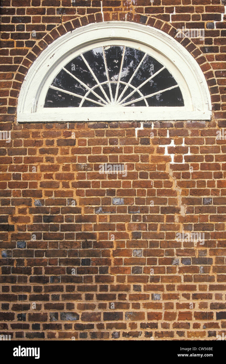 Détail de la fenêtre en palais de Buckingham, conçu par Thomas Jefferson, Charlottesville, Virginia Banque D'Images