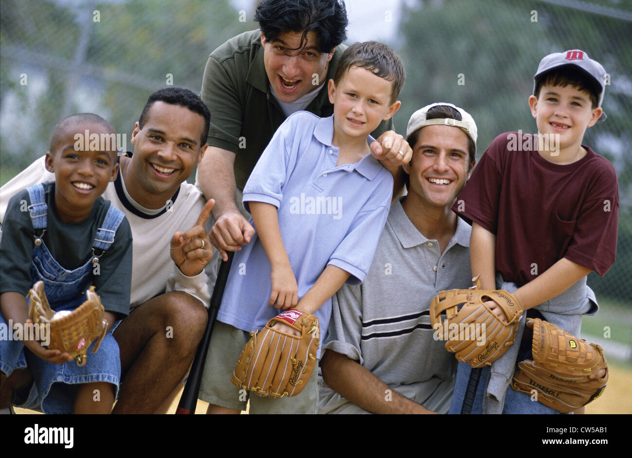 Portrait des pères et leurs fils Banque D'Images