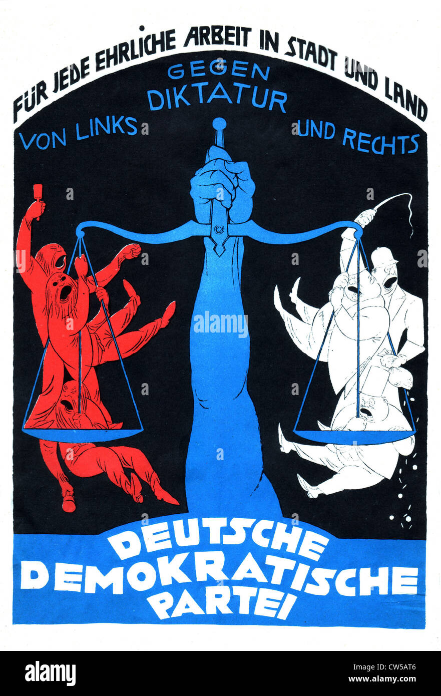 Lot De 4 Fanions/drapeaux De Collection - Parti Démocratique Allemand (DDR) - Libéral