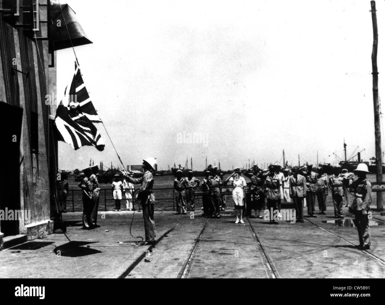 Les troupes britanniques de quitter la Palestine en date du 30 juin 1948 Banque D'Images