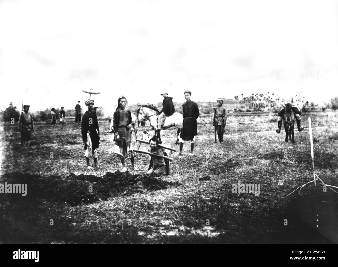 Conquête de l'Indochine, prisonnier Banque D'Images