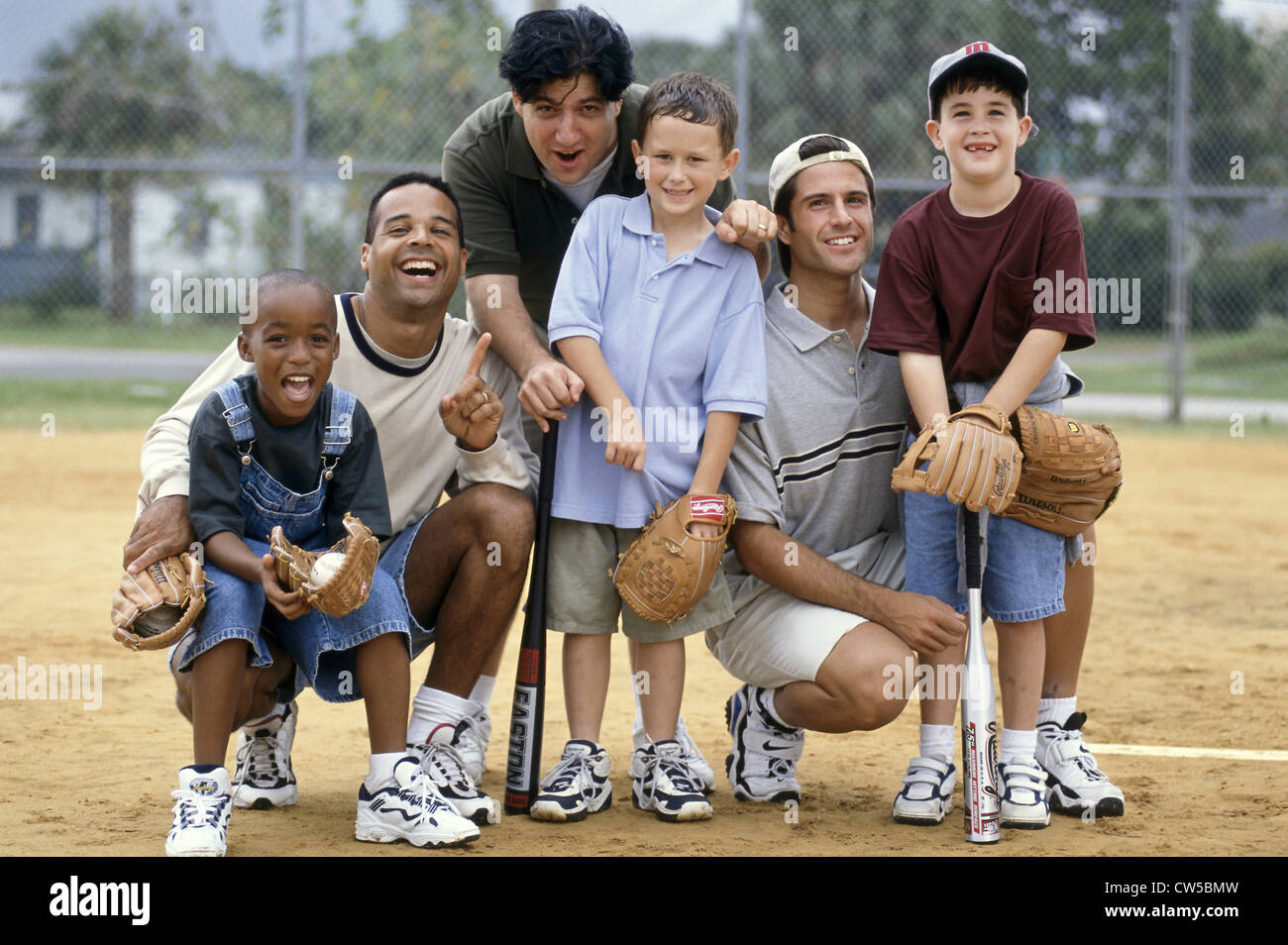 Portrait des pères et leurs fils Banque D'Images