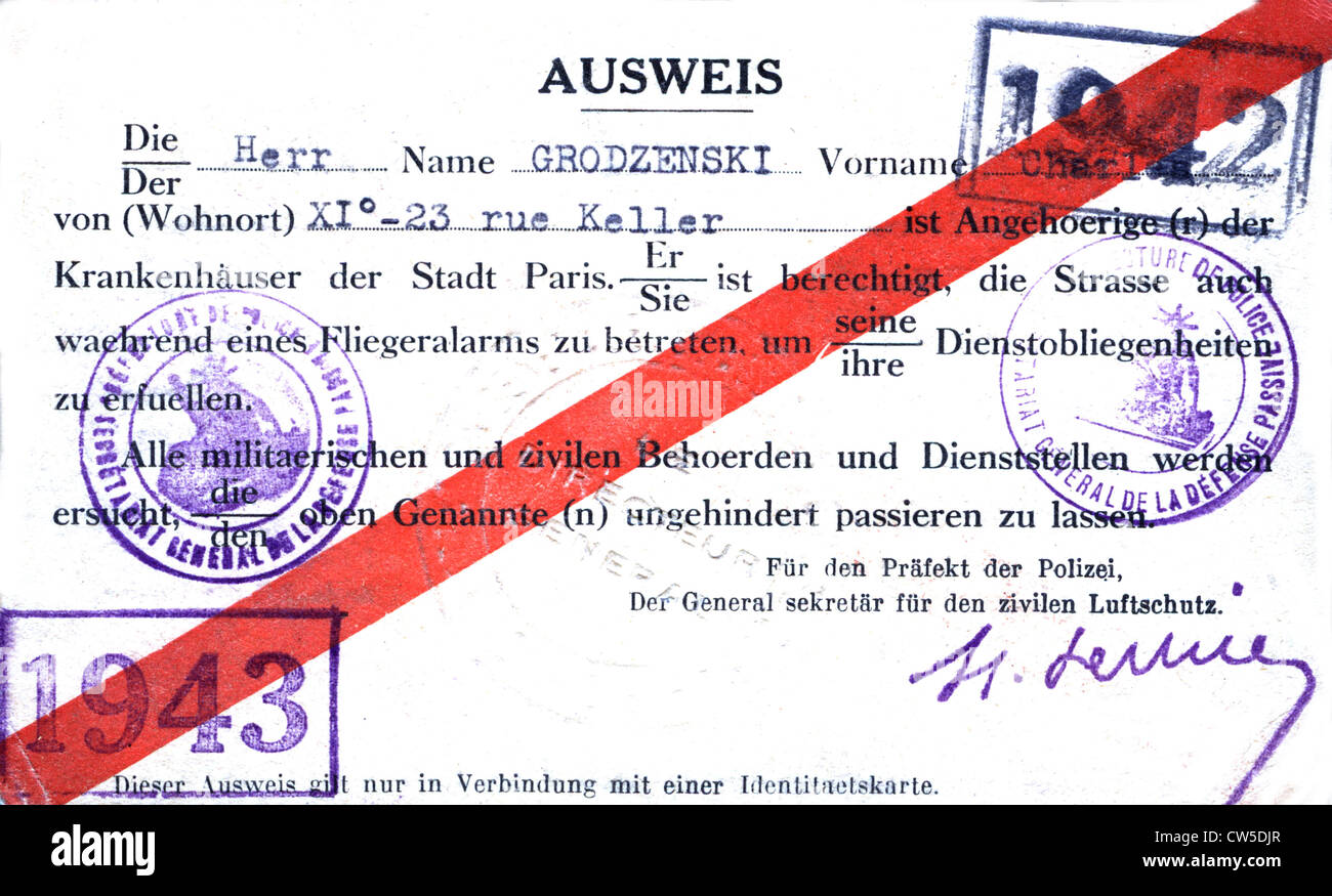 Paris. Passer en allemand Banque D'Images