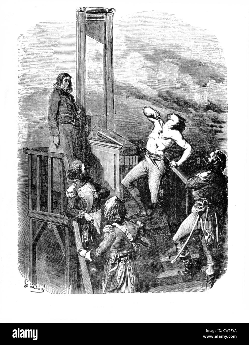 Doré, l'illustration pour 'le compagnon de Jéhu', par Alexandre Dumas Banque D'Images