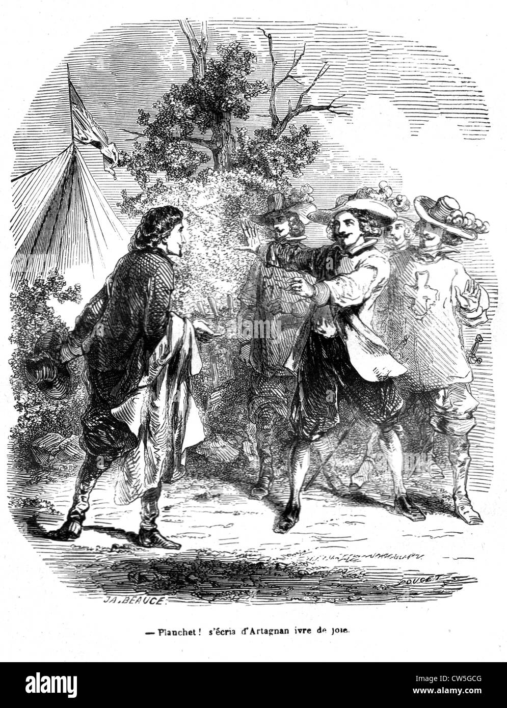 Les Trois Mousquetaires, d'Artagnan et Planchet Photo Stock - Alamy