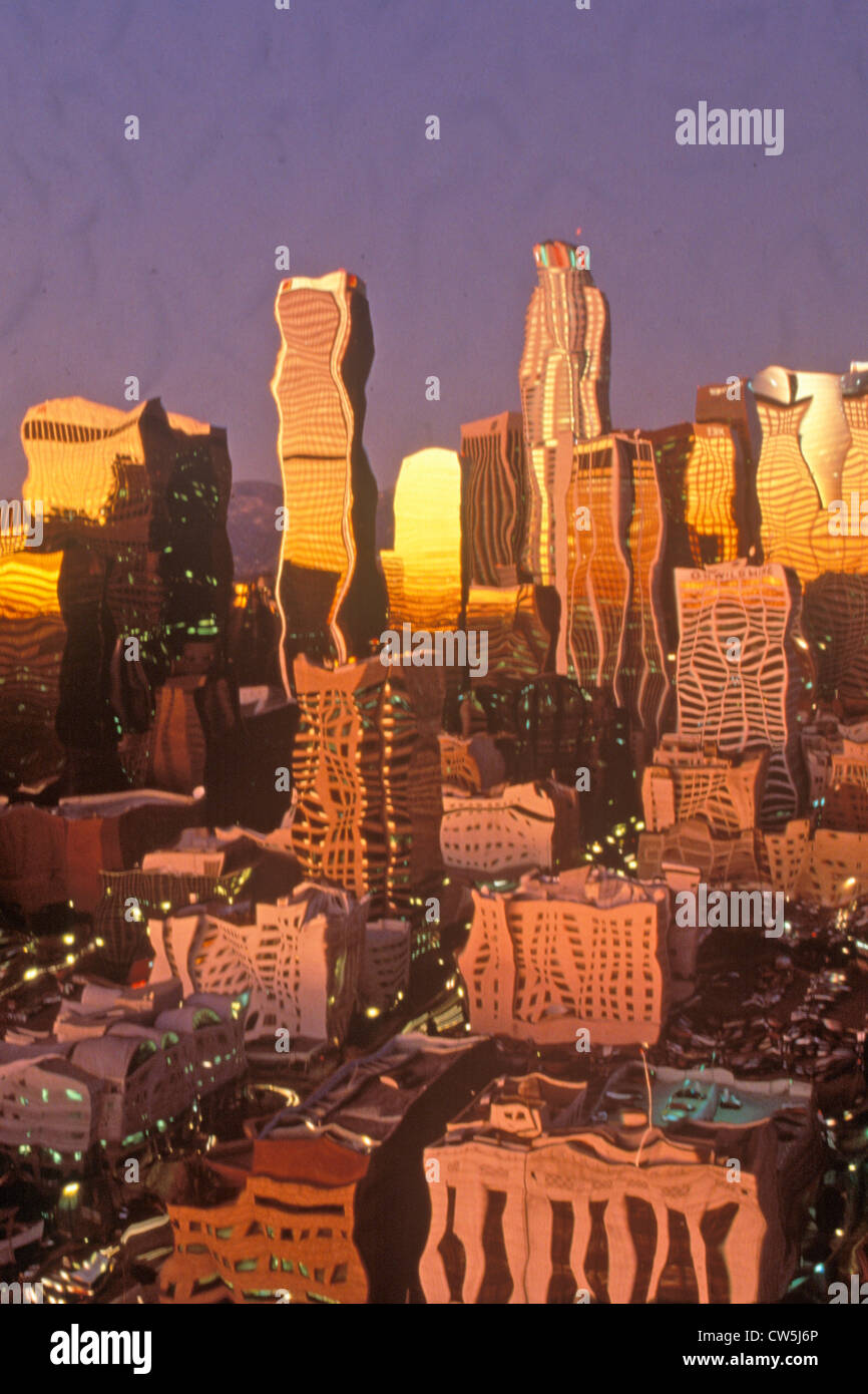 Impressionnisme - Photo au coucher du soleil de Los Angeles, Los Angeles, Californie Banque D'Images