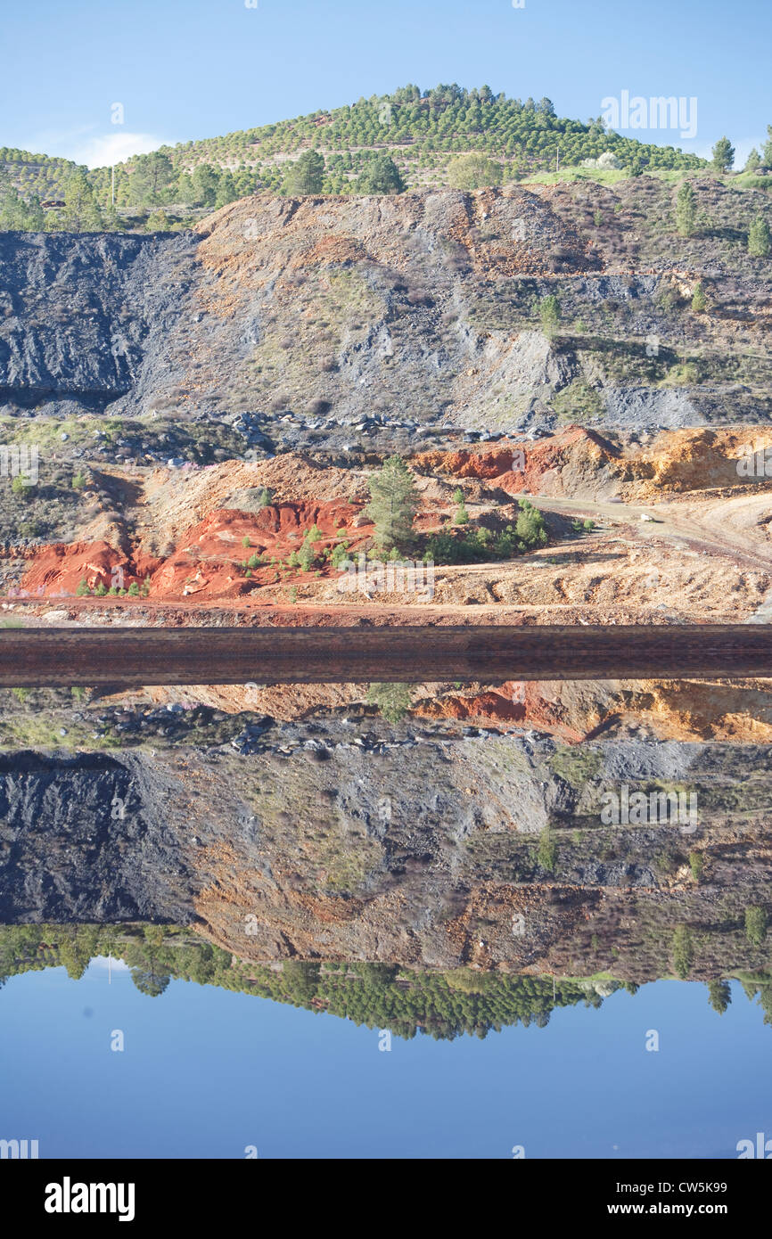 Riotinto, des mines la réflexion, Huelva, Andalousie, Espagne Banque D'Images