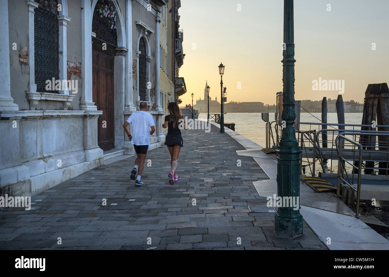 Tôt le matin à Dorsoduro, Venise Banque D'Images